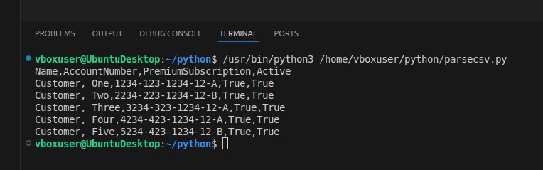Terminal Output After Updating File Path
