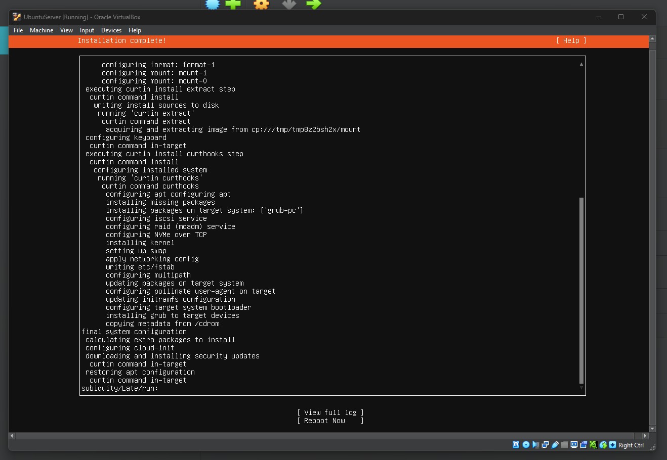 Installation complete
