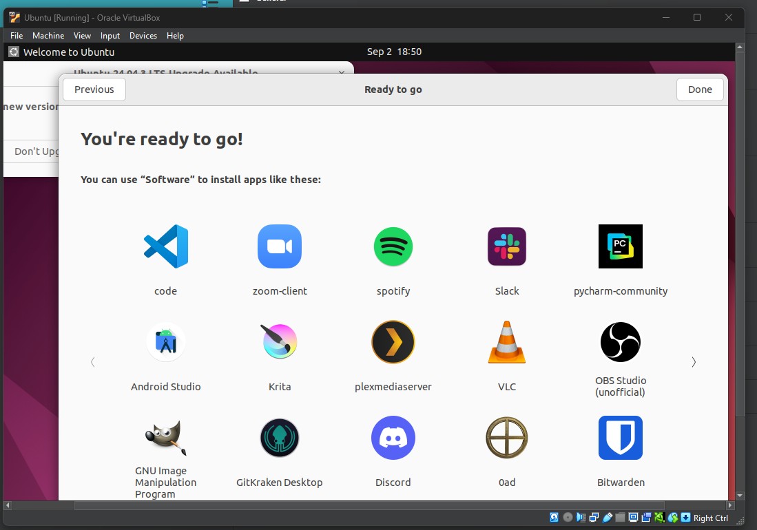 Virtual Machine Ready to Use