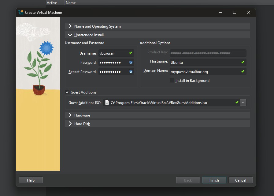 Guest Additions Checked